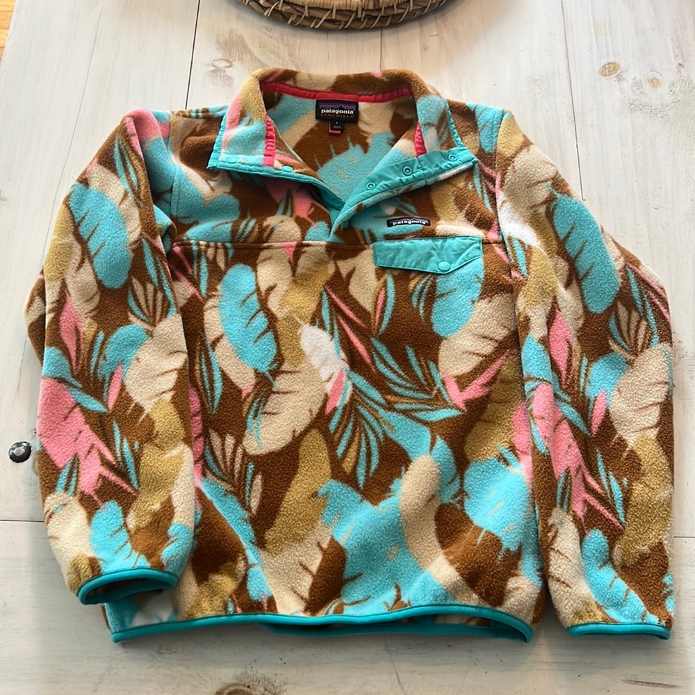 Patagonia Feather Dance Synchilla Snap-T Fleece Pullover Jacket Women Size Small
